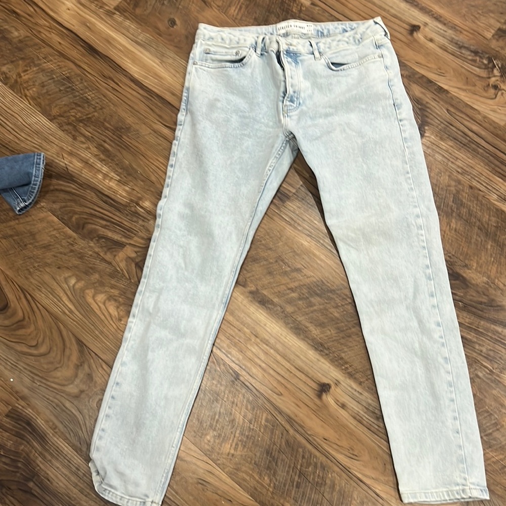 Topman stretch skinny light wash